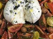 Ensalada Tomates Cherry Burrata Albahaca