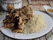 Brochetas pollo hanout