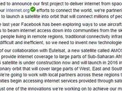 Facebook elije satélite Israelí para ofrecer Internet gratuito África.