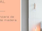 propia lámpara pared madera