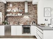 Pared ladrillo cocina