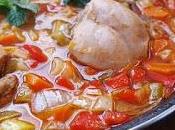 Sopa conejo verduras