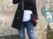 Blazer jeans desflecados