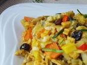 Salteado verduras uvas pasas