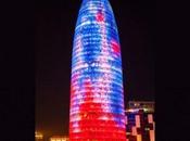 Torre Agbar icono iluminación Barcelona
