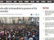 Protestas Ramalah contra brutalidad policial ente palestino.