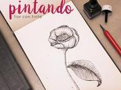 Pintando: Flor tinta