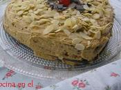 Tarta moka almendra