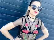 Rose embroidered