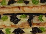 Tarta hojaldre cebolletas brie