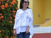 Zara frilled shirt mules