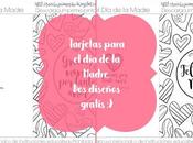 Tarjetas para colorear MADRE gratis