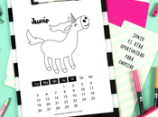 Calendario Junio Unicornio