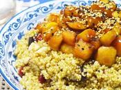 Ensalada quinoa manzana caramelizada frutas secas