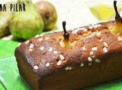 Loaf cake peras vino blanco canela