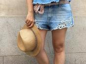 Double denim straw hat.-