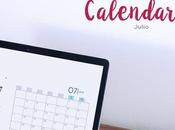 Freebie: Calendario Julio