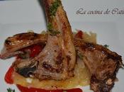 Chuletas cordero encebolladas
