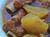 Costilla adobada chimichurri patatas