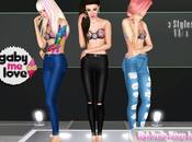 High Denim Skinny Jeans (Sims