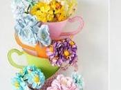 Hermosos adornos tazas papel para decorar pared