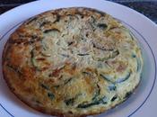 Tortilla calabacín atún orégano