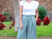 Zara striped culottes outfit