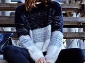 Outfit Monochrome, furry sweater nets
