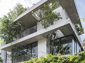 Residencia Hormigon, Vidrio Vegetacion