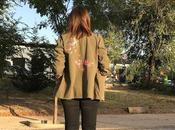 Army jacket meets flowers.-