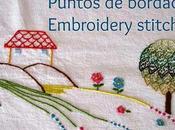 Puntos bordado: punto cuerda línea realce Embroidery stitches: couching stitch