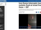 Iron Dome intercepta misiles lanzados nuevamente desde Gaza contra Israel.