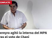 Pereyra agitó interna tras voto Chani