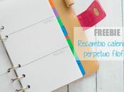 Imprimible: Recambio anual perpetuo para filofax