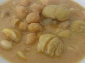 Guiso garbanzos castañas pilongas