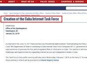 "candorosa" Fuerza Tarea EE.UU. para Cuba