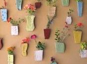 Jarrones para muro flores