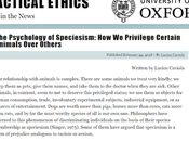 «Psicología especismo: Cómo privilegiamos unos animales sobre otros»