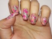 Diseño uñas tropical flamencos