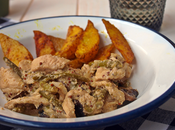 pollo mostaza patatas cajún