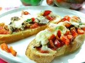 Crostini pimientos mozzarella