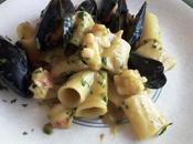 Macarrones gambas mejillones Mezzi paccheri gamberoni cozze