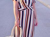 Maxi vestido rayas cruzado