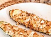 Calabacín relleno pollo champiñones