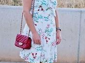 Vestido blanco estampado flores