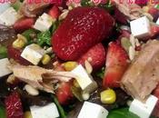 Brotes tiernos, fresones melva vinagreta miel