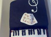 Tarta fondant piano