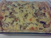 Quiché puerros bacon champiñones