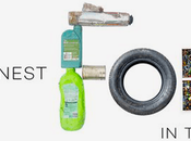 tipografía hecha basura para luchar contra contaminación