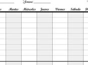 Planificador semanal Weekly planner